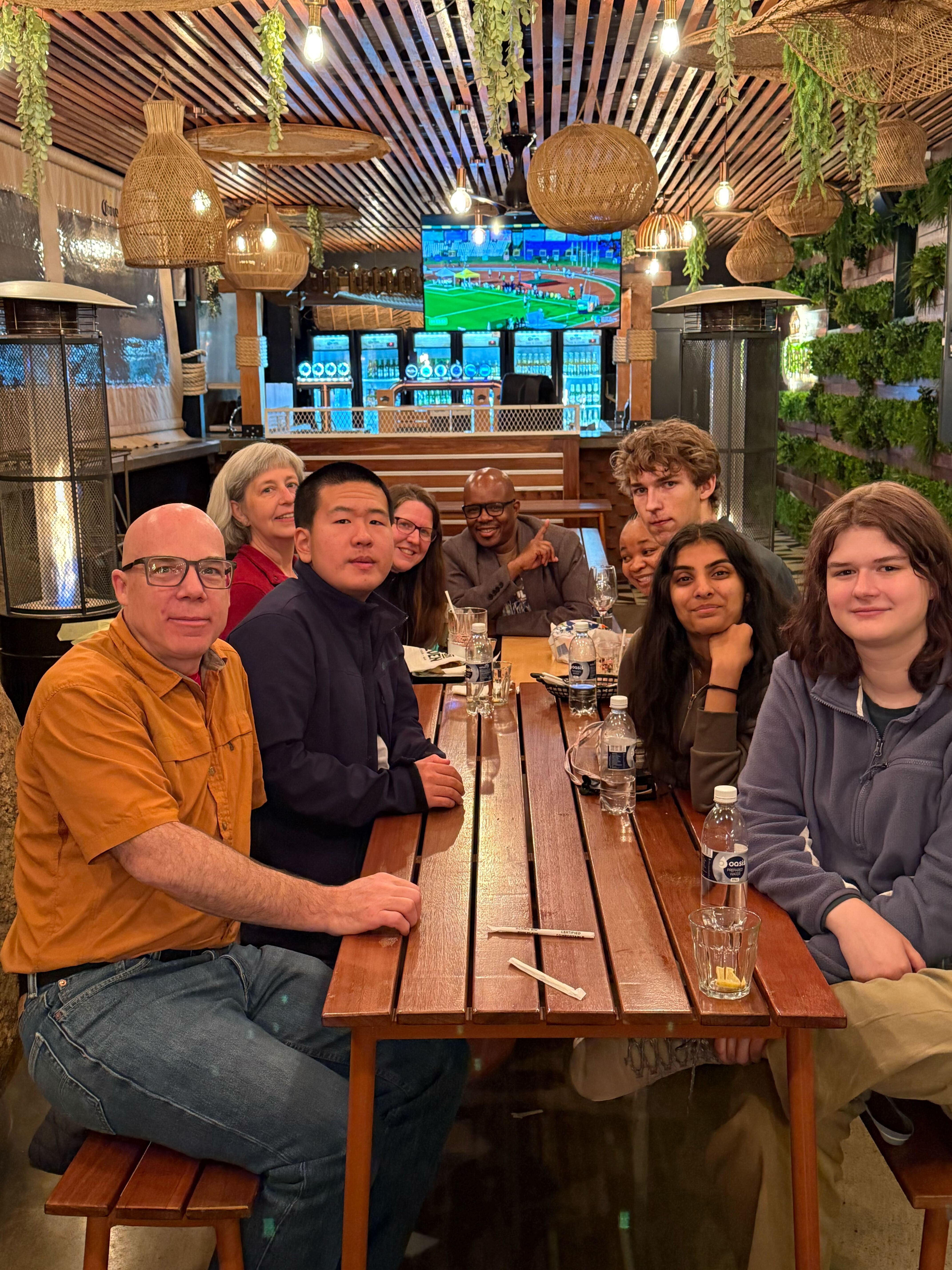 Group photo in the Two Six Seven Restaurant