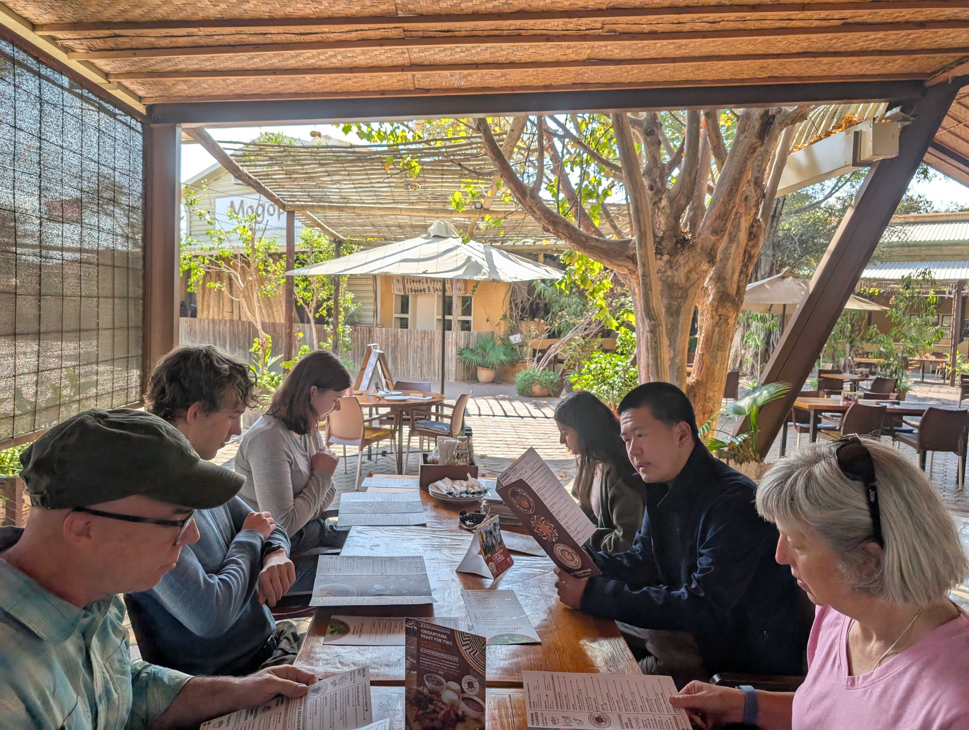 Eating at Botswana Craft