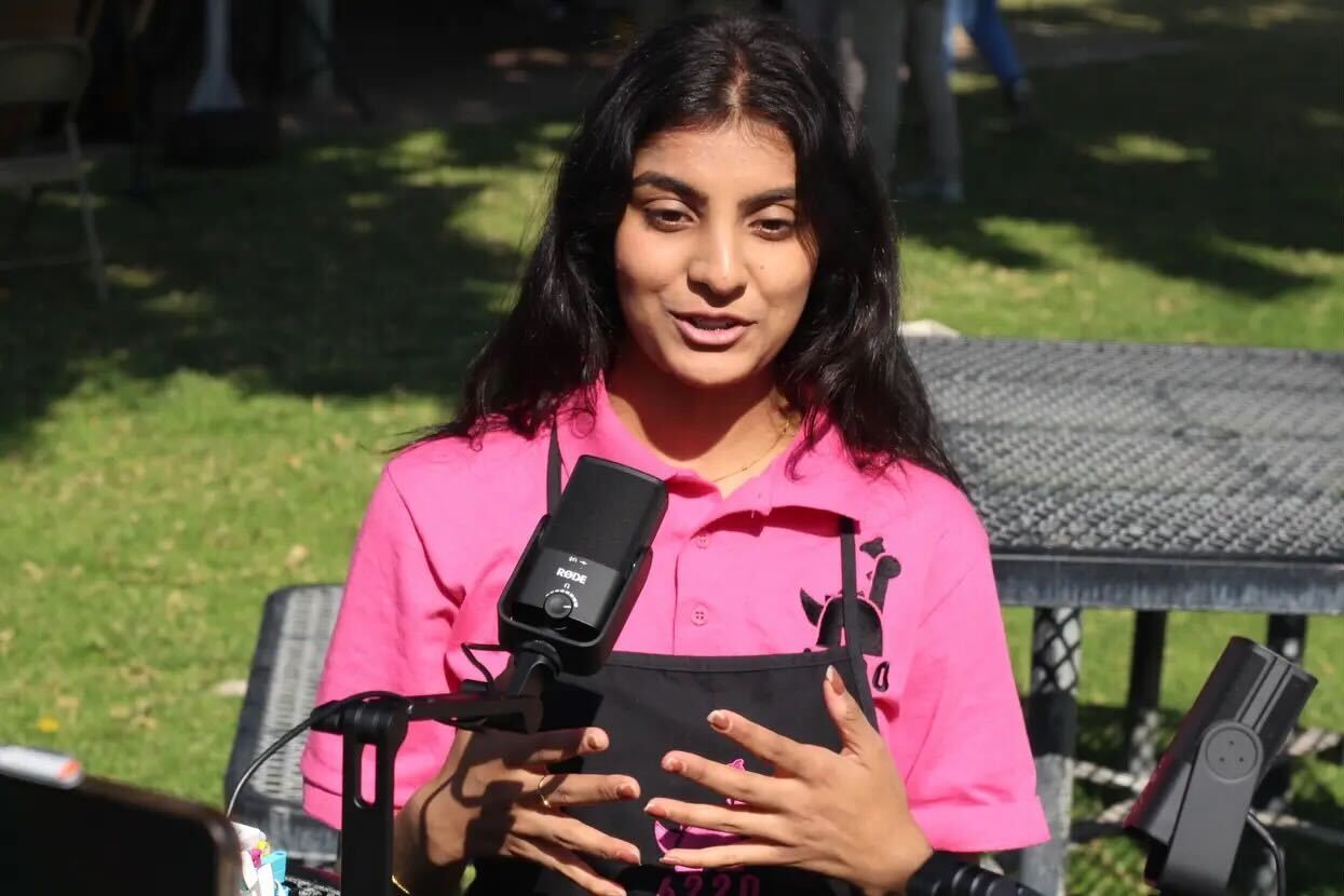 Bharvi speaking for the _Dumela America_ podcast