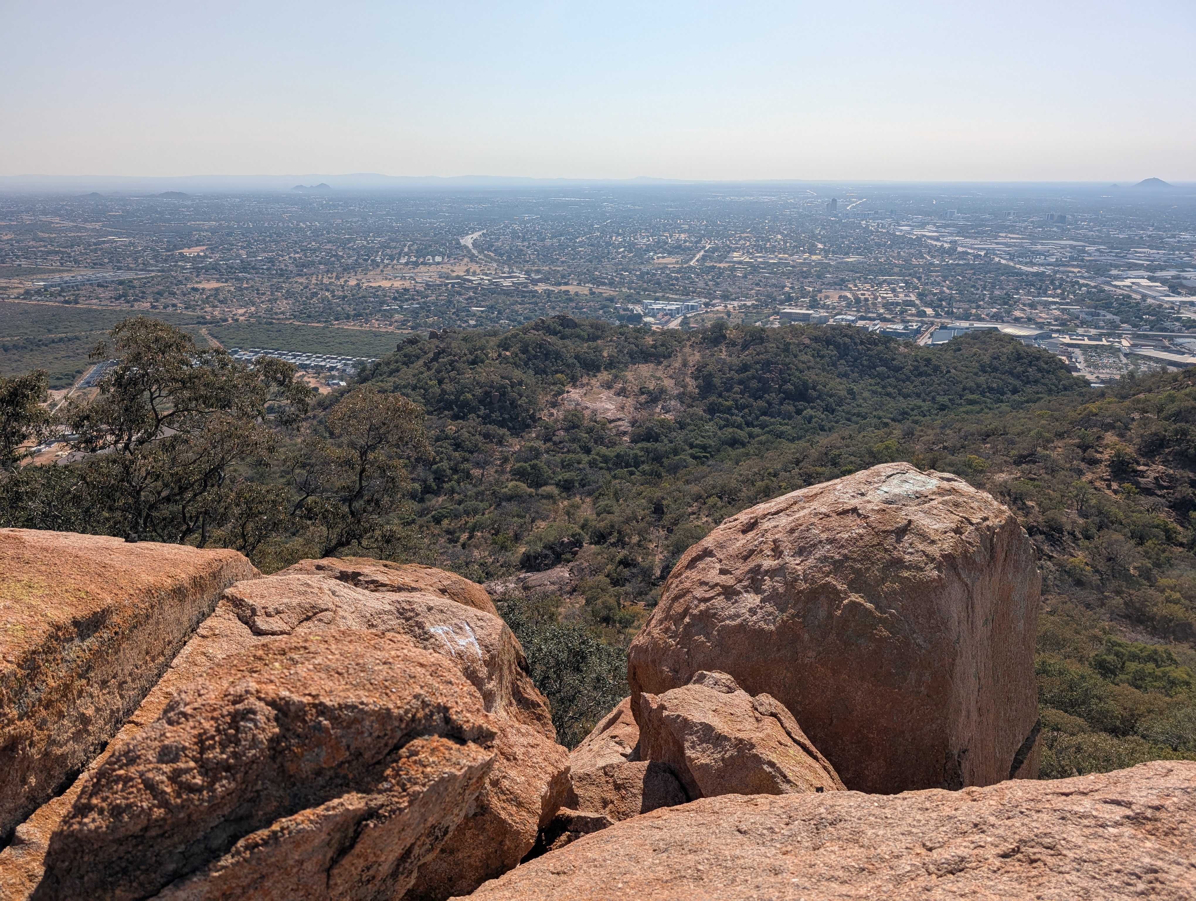 Gabarone from the top of Kgale Hill