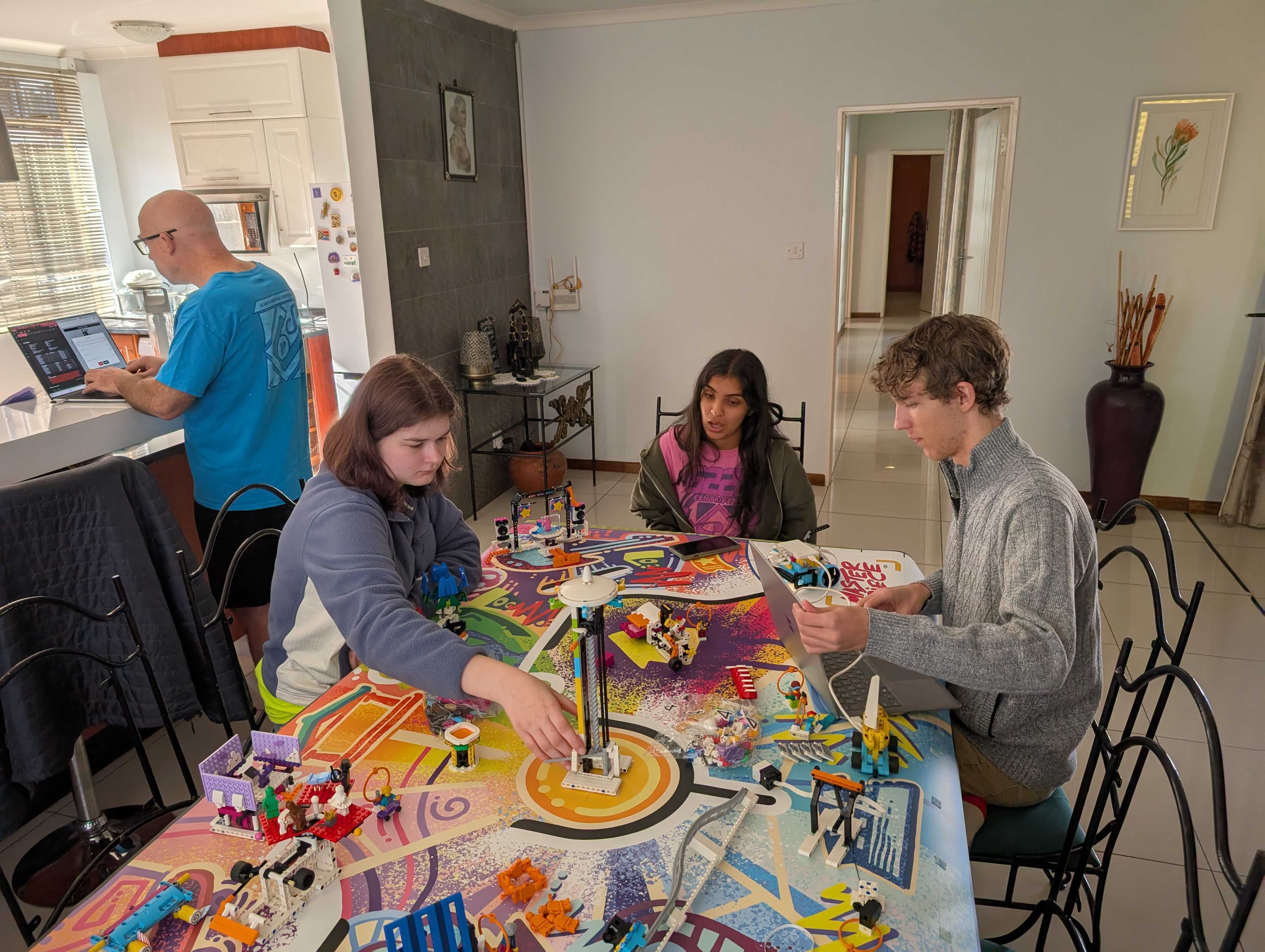 Coding the SPIKE Prime robot in preparation for the cultural exchange