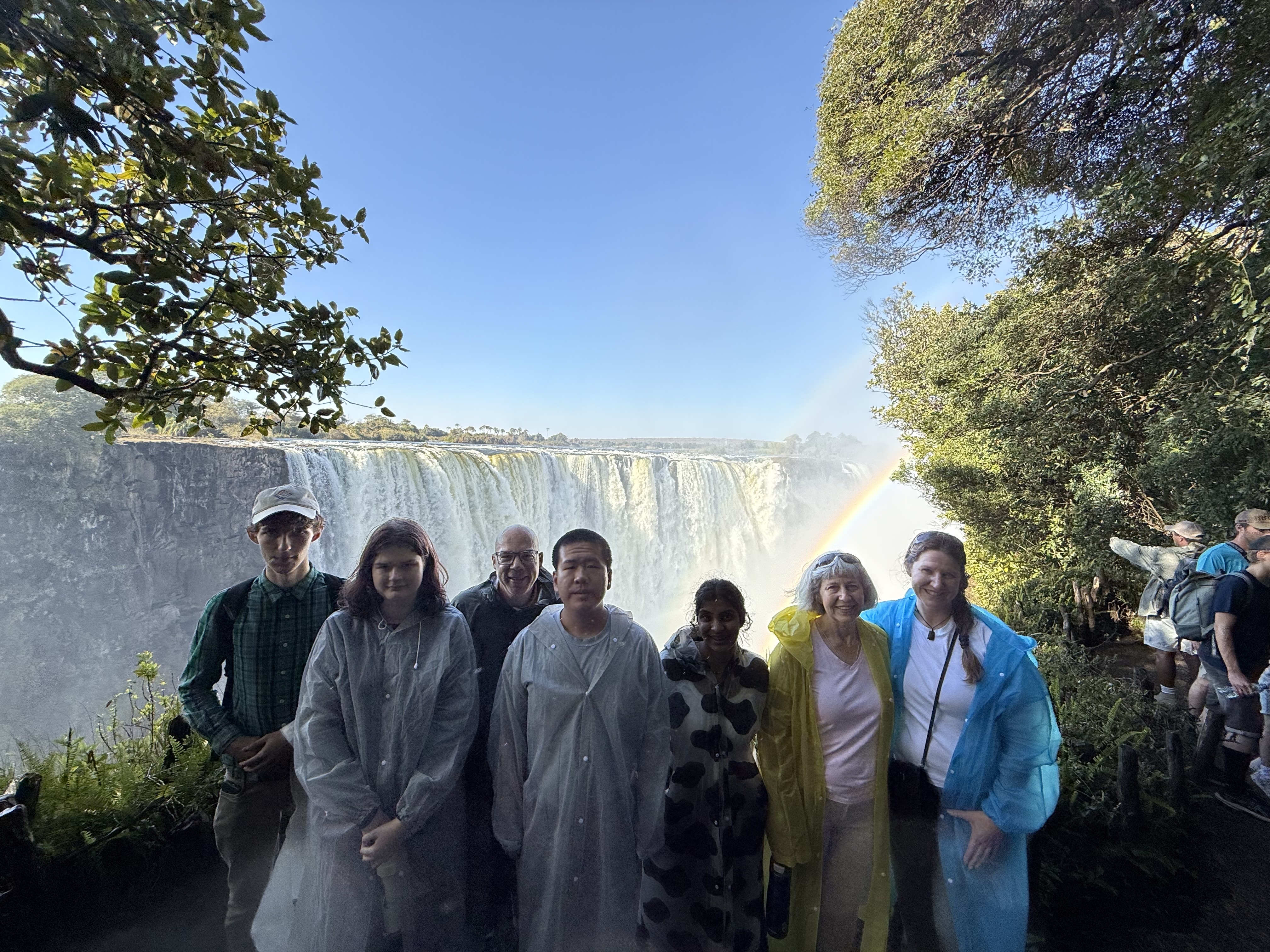 Group photo at Victoria Falls